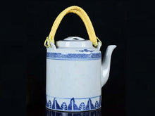 Classic Blue Rice Pattern Teapot