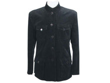 Mao Jacket - Black Velveteen