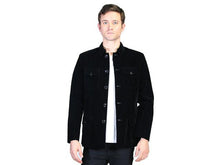 Mao Jacket - Black Velveteen