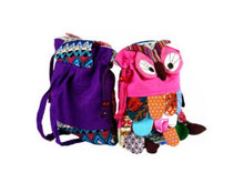 Owl Design Patchwork Backpack for Kids