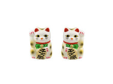 Premium White Lucky Cat (Maneki-Neko Welcoming Cat)