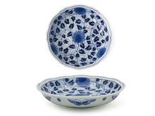 6.75" Blue on White Design Dessert Dish