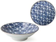 9.75" Blue on White Design Serving Bowl