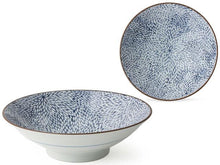 9.75" Blue on White Design Serving Bowl