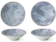 9.75" Blue on White Design Serving Bowl