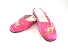 Satin Slippers w. Dragon & Phoenix Embroidery