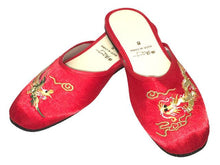 Satin Slippers w. Dragon & Phoenix Embroidery