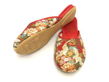 Printed Double Crane Design Fabric Slippers