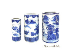 Blue on White Landscape Design Porcelain Holder