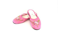 Beaded Flower Satin Slipper - For Children