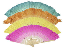 Silk/Rayon Dancing Fan with Sequins - Pair