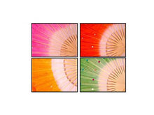 Silk/Rayon Dancing Fan with Sequins - Pair