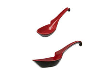 Two Tone Melamine Soup Spoon with Notch & Stopper