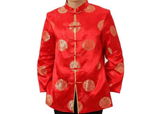 Longevity Design Brocade Mandarin Jacket - Lined