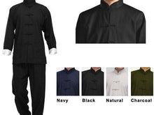 Lt. Weight Linen Cotton Mandarin Jacket / Pants (Set)