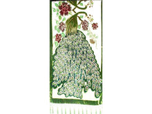 Peacock Design Velvet Shawl