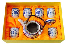 Bamboo Handle Tea Set (1 Tea Pot & 6 Cups)