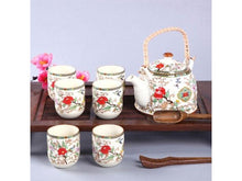 Bamboo Handle Tea Set (1 Tea Pot & 6 Cups)