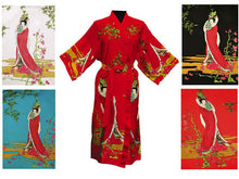 Maiden in Bamboo Garden Design Printed Robe