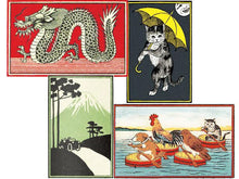 Vintage Match Box Label Art Greeting Card