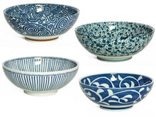 Blue on White Design Serving Bowl - 8.25"