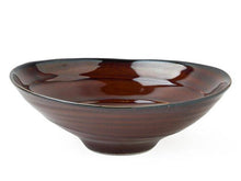 Kasuga Kohaku Brown Ripples Design Bowl
