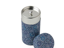 Blue and White Mums Tea Canister