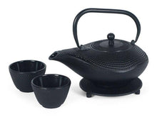 Black Hobnail Genie Design Cast Iron Tea Pot