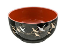 Crane Design Two Tone Lacquer Bowl