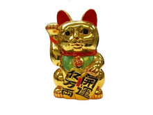 Gold Lucky Cat Coin Bank (Maneki-Neko Welcoming Cat)