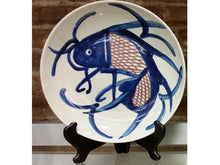 Hand Painted Blue on White Design Ceramic Plate