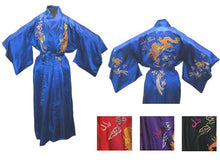 Silk Robe w. Dragon Phoenix Embroidery