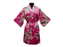 Peacock Floral Print Robe - Thigh Length