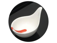White Ceramic Sauce Dish / Bowl w. Handle