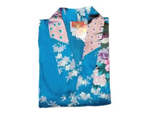 Peacock Floral Print Robe - Thigh Length