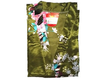 Peacock Floral Print Robe - Thigh Length