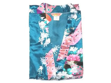 Peacock Floral Print Robe - Thigh Length